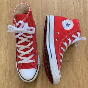 Red Chuck Taylor All Star hightop Converse